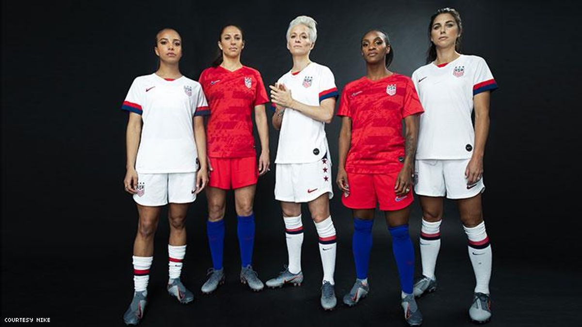 US Women’s National Team members Mal Pugh, Carli Lloyd, Meghan Rapinoe, Crystal Dunn, and Alex Morgan