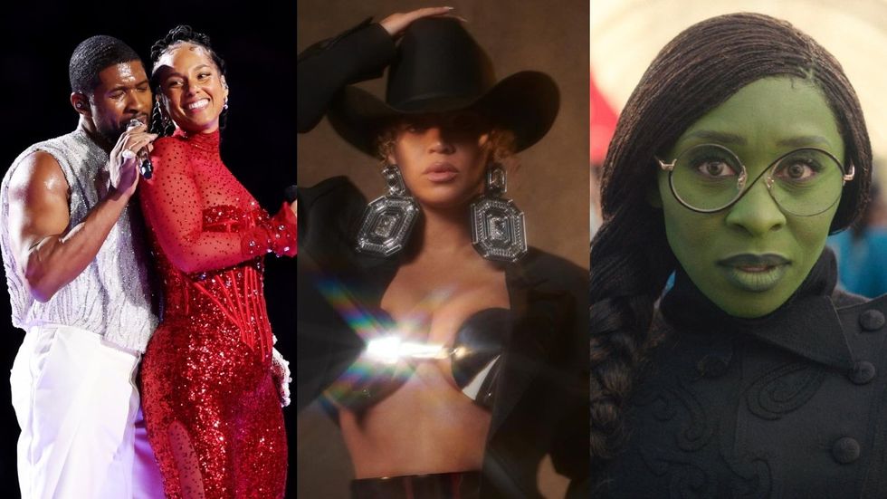 Usher and Alicia Keys at the Super Bowl 2024; Beyonc\u00e9 in \u2018Texas Hold Em\u2019; Cynthia Erivo in Wicked