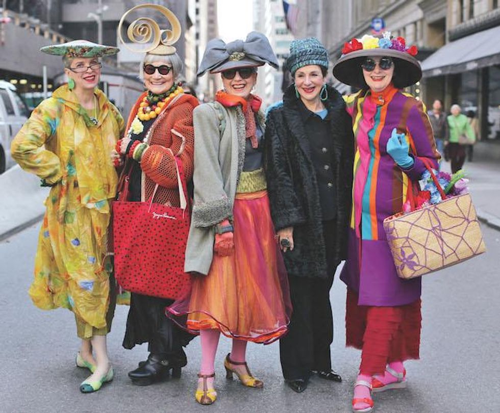 Valerie and Jean (The Idiosyncratic Fashionistas), Debra Rapoport, Diana Gabriel, and Carol Markel, NY, NY