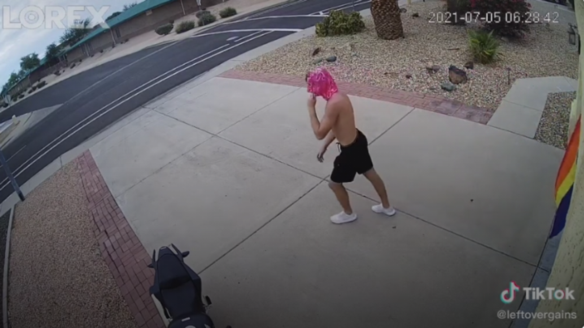 Video Catches Pink-Masked Vandal’s Epic Pride Flag Theft Fail