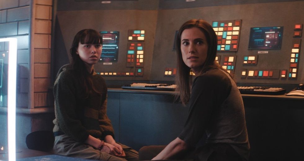 Violet McGraw as Cady and Allison Williams as Gemma in M3GAN 2.0