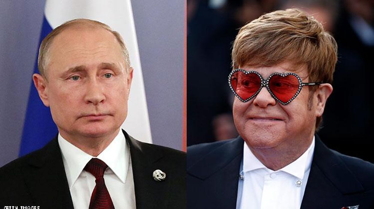 Vladimir Putin says Elton John is mistaken about his comments about LGBTQ+ people.