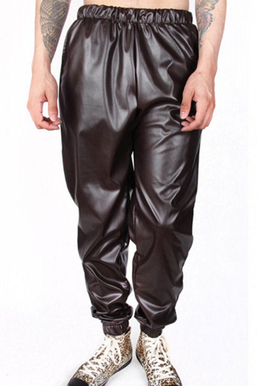 VON Vinyl Leather Sweatpants