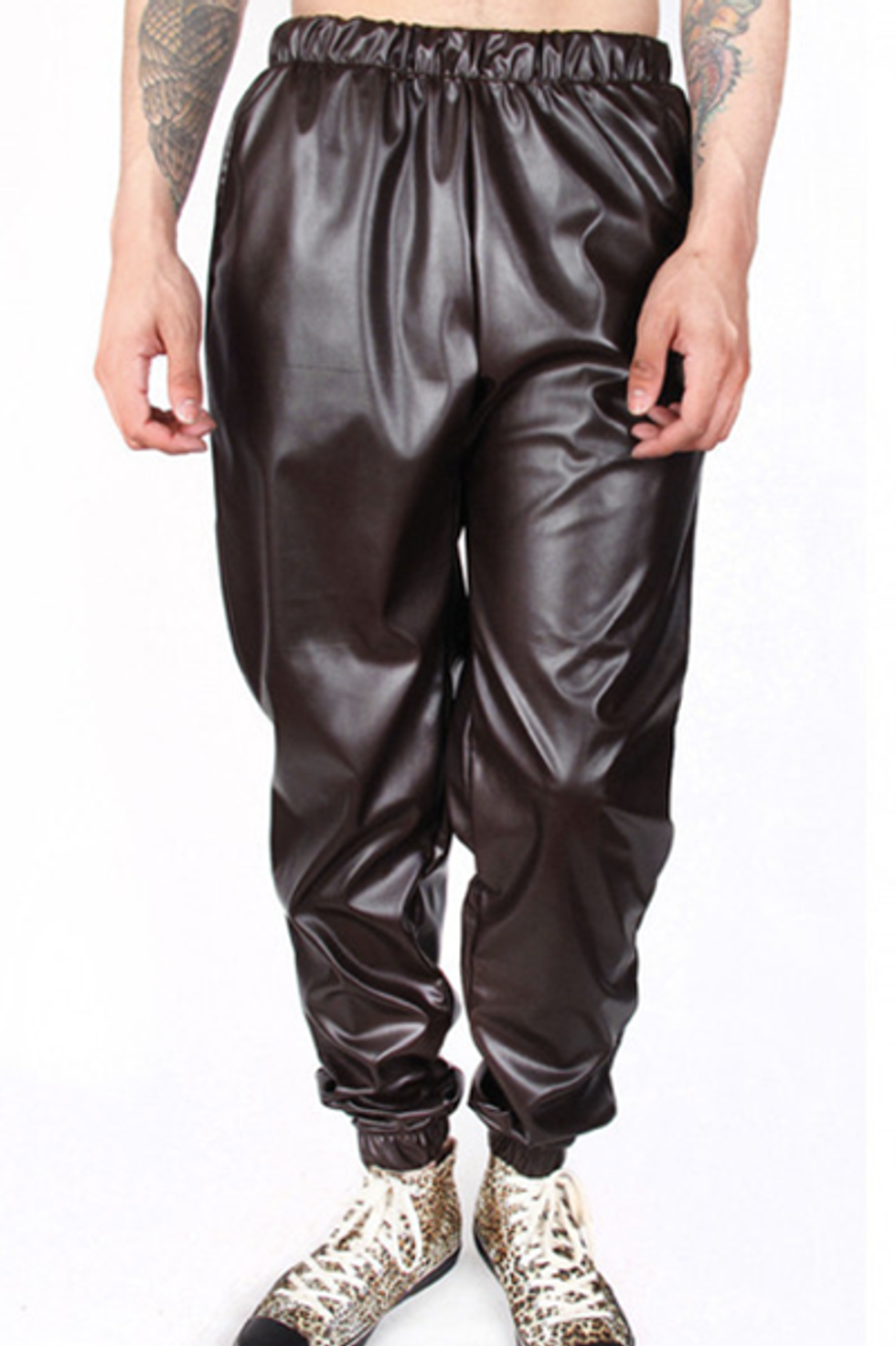 VON Vinyl Leather Sweatpants