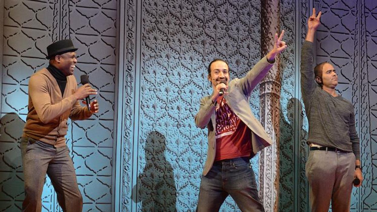 Watch Kinky Boots' Wayne Brady and Hamilton's Lin-Manuel Miranda and Christopher Jackson freestyle rap