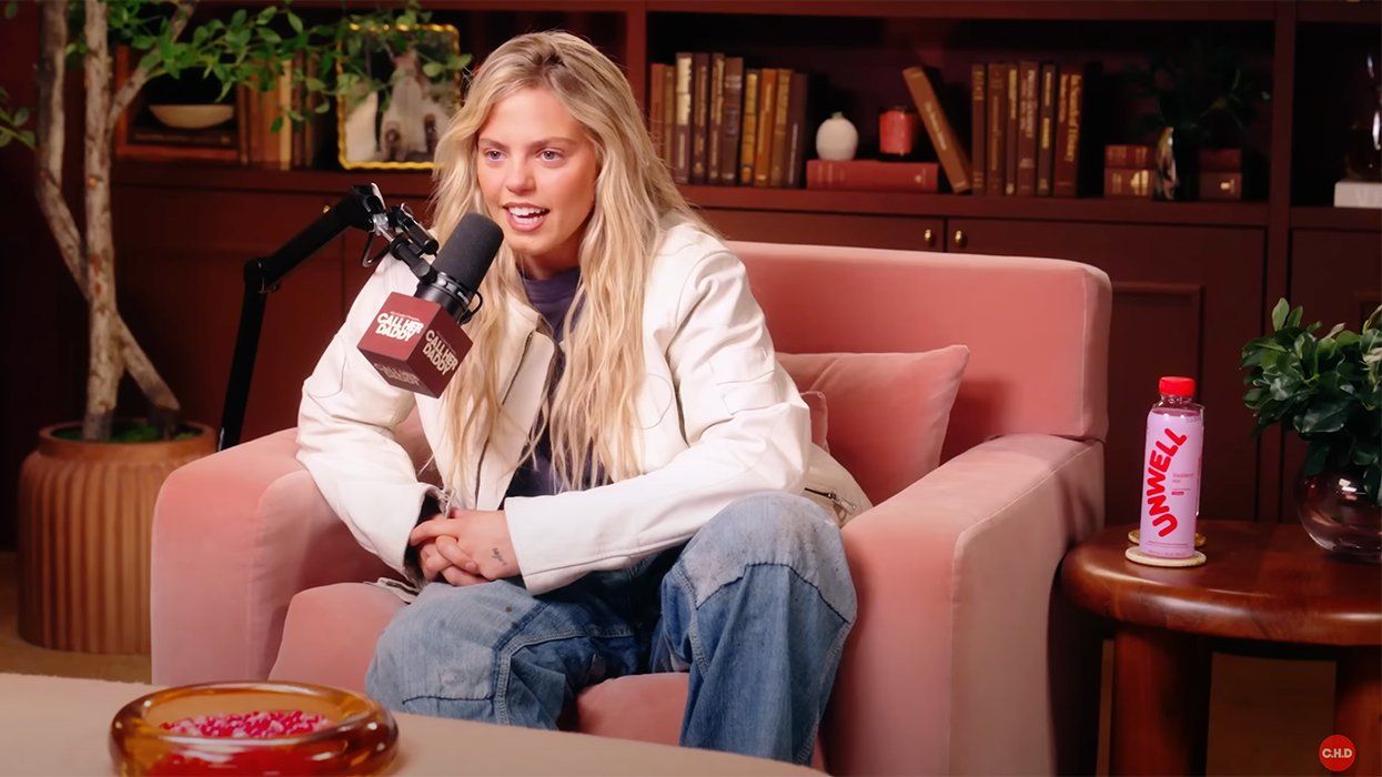 watermarked footage still Renee Rapp At Least Im Hot episode Call Her Daddy youtube show