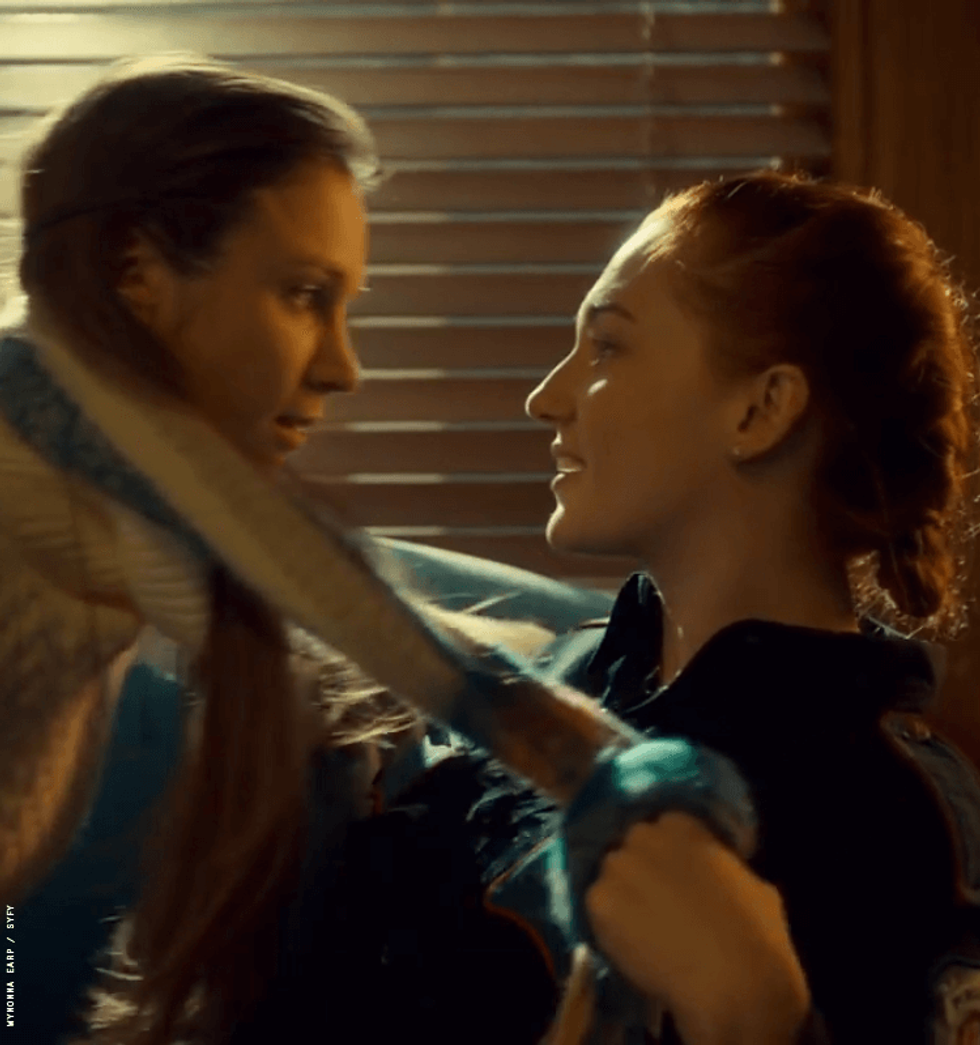 Waverly and Nicole's first kiss