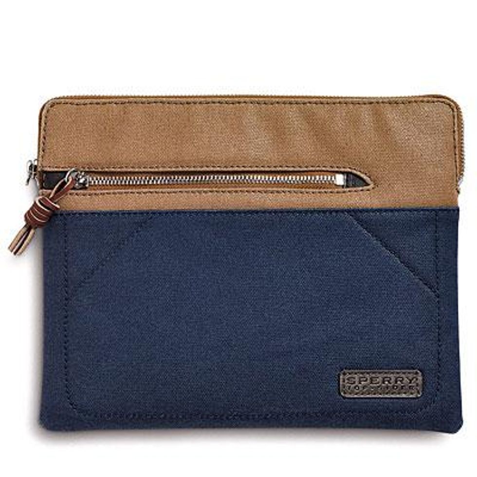 Waxed canvas iPad case