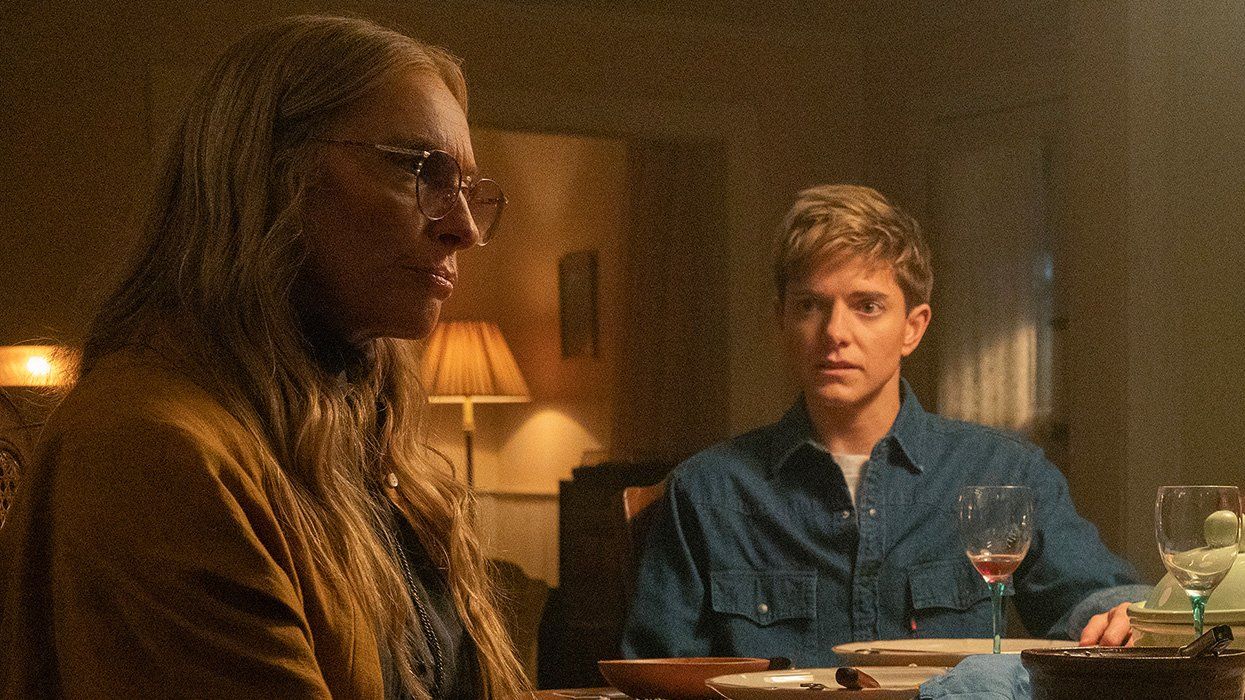 WAYWARD. (L to R) Toni Collette as Evelyn, Mae Martin as Alex Dempsey, in episode 102 of Wayward. Cr. Michael Gibson/Netflix© 2024