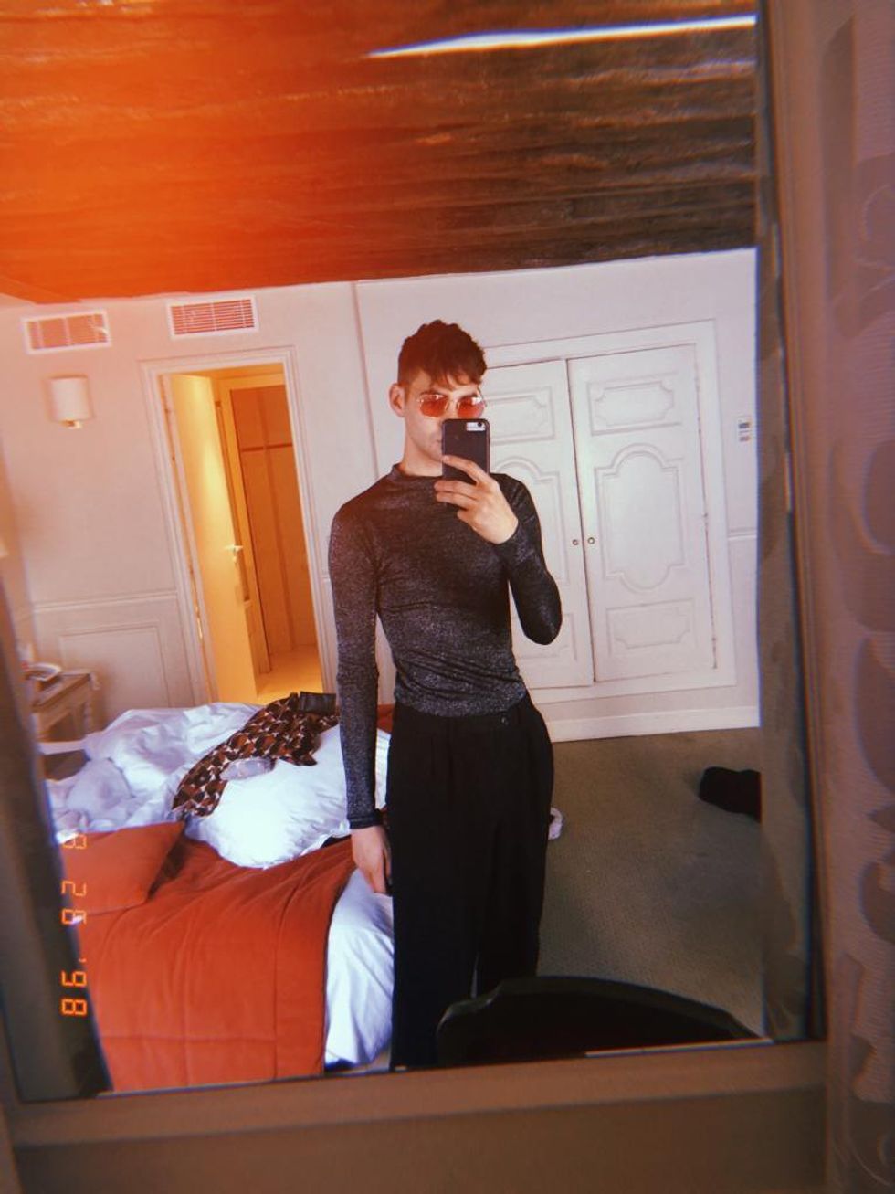 Wearing Lazoschmidl and the sunglasses my boyfriend forgot in Milan.