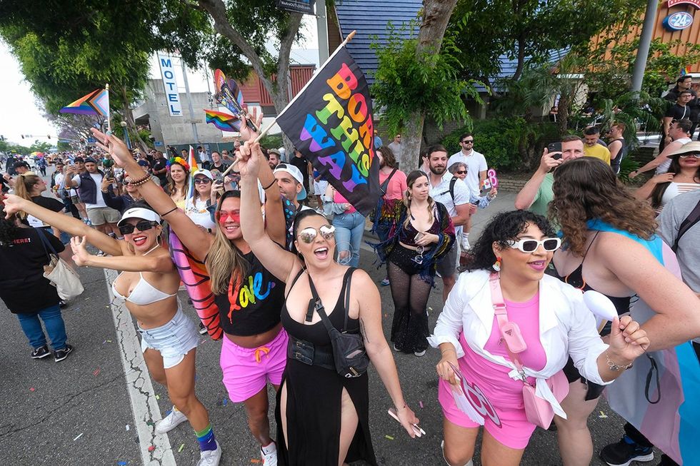 WeHo CA LGBTQIA Pride 2023 along Santa Monica Boulevard West Hollywood California