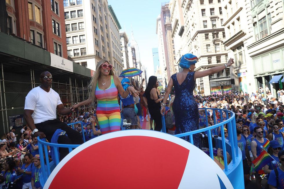 Wendy Williams and Shuga Cain on the Pepsi x Out WorldPride float