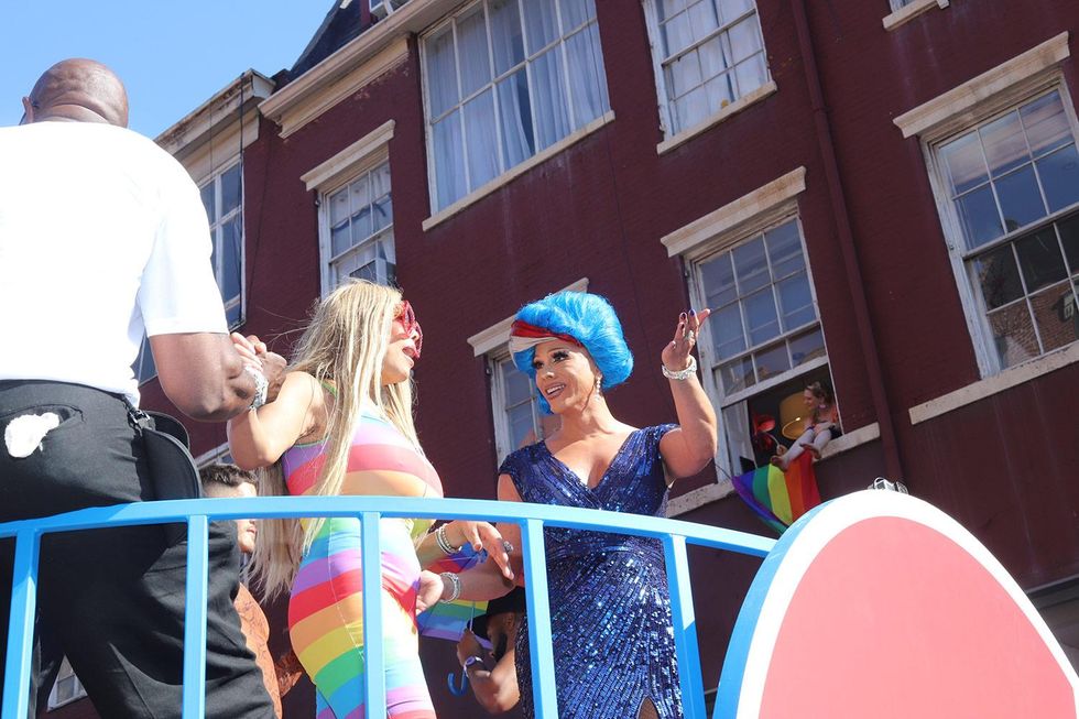 Wendy Williams & Shuga Cain on the Pepsi x Out WorldPride float