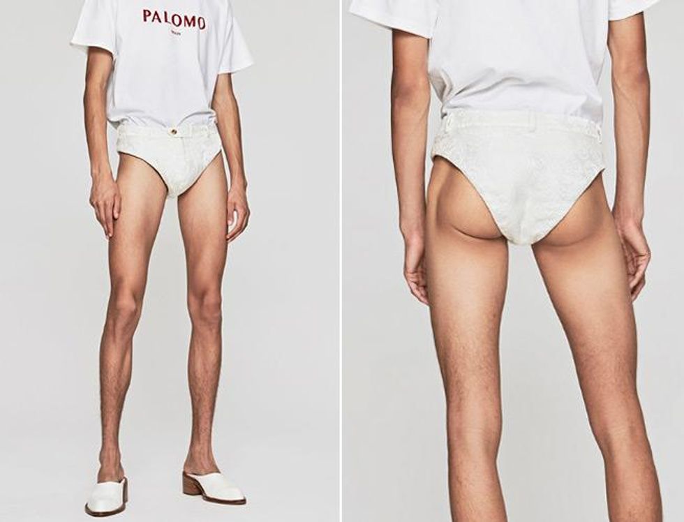 White Brocade Briefs around $170