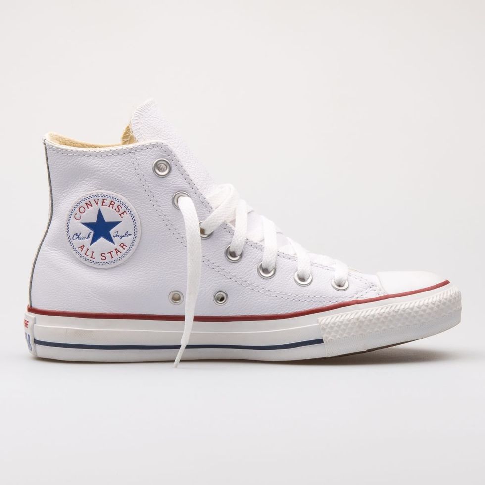 White high-top Converse