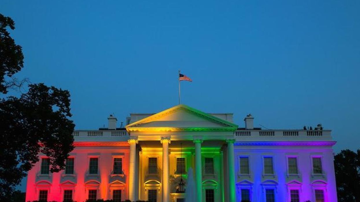 white house rainbow