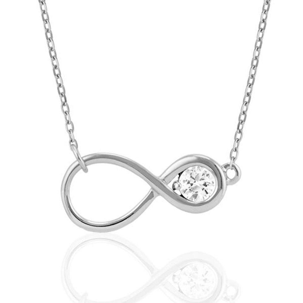 White Sapphire Infinity Necklace