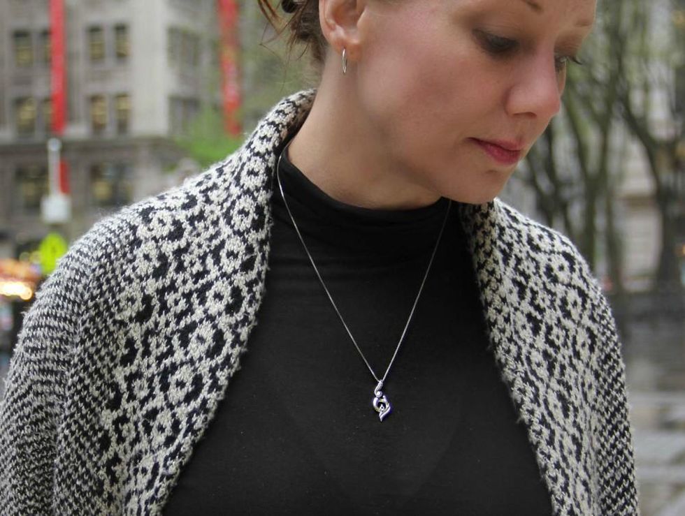 White Sapphire Mother & Child Pendant