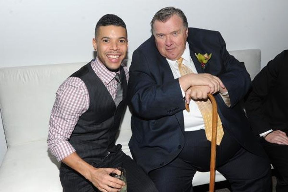 Wilson Cruz and David Mixner at the Out100 Party