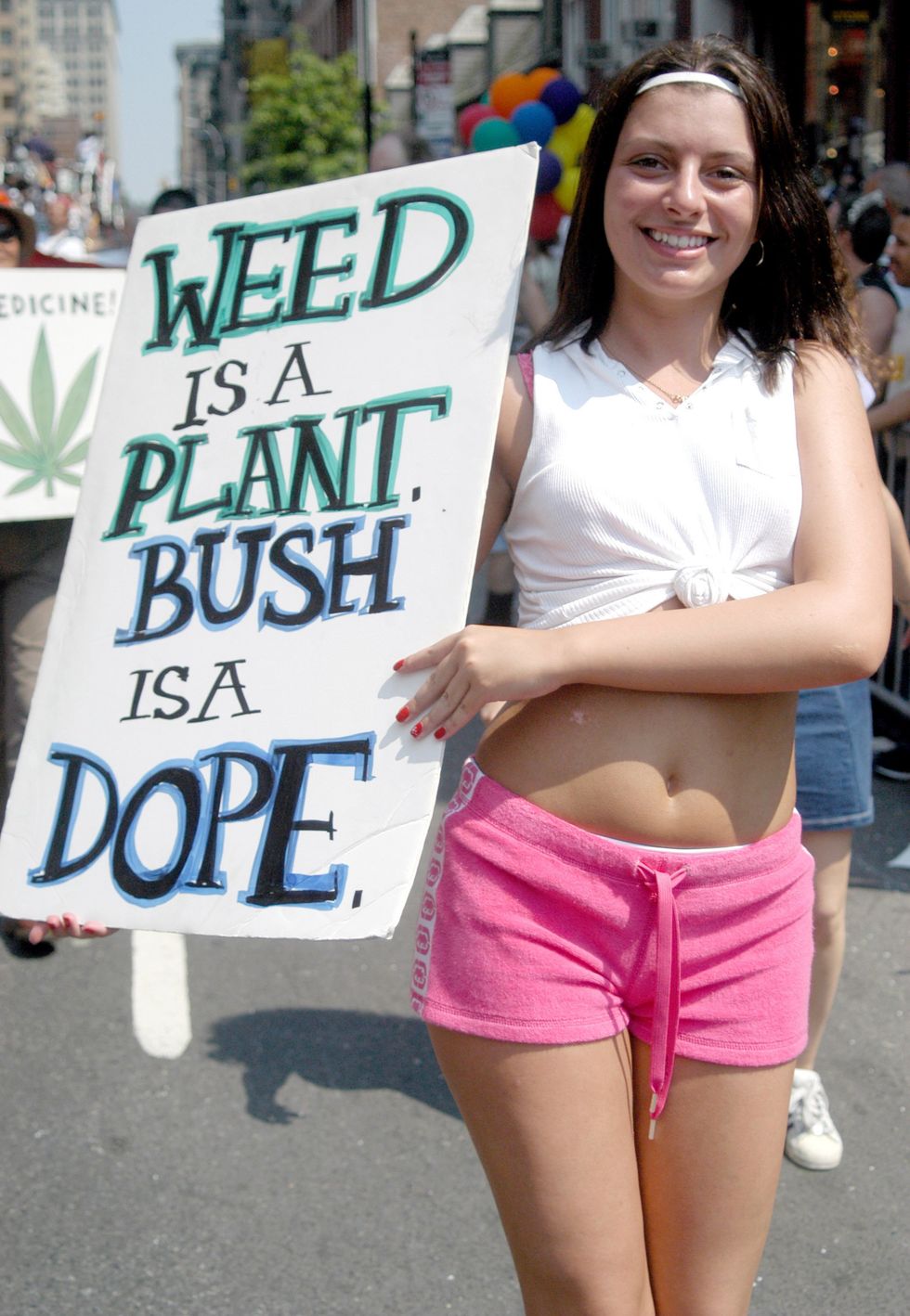 woman pride bush protest