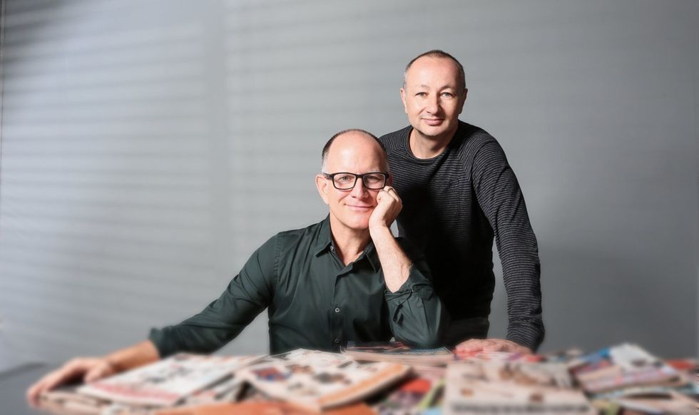 World of Wonder cofounders Randy Barbato and Fenton Bailey, who produced Late to the Party: Coming Out Later in Life.