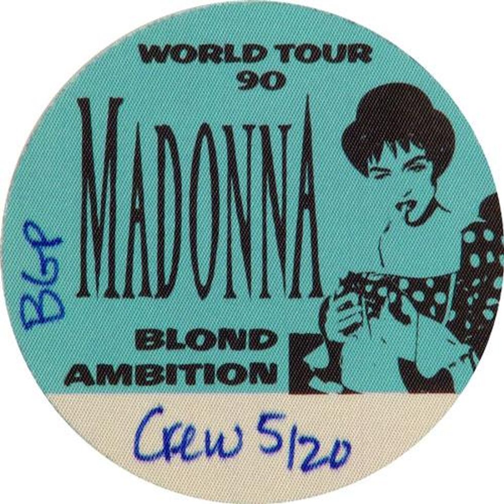 World Tour Backstage Pass from the 90s
