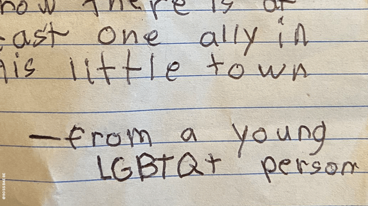 Young LGBTQ+ Person Thanks Flag-Flying Ally in Tear-Inducing Note