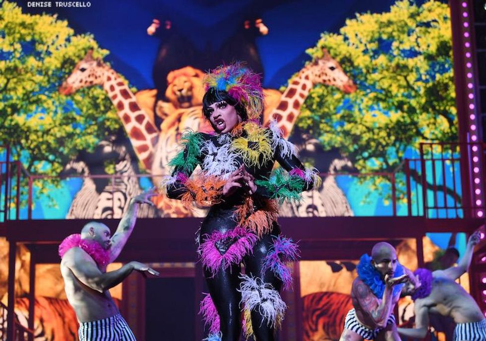 Yvie Oddly performing during RuPaul's Drag Race: Live in Las Vegas.