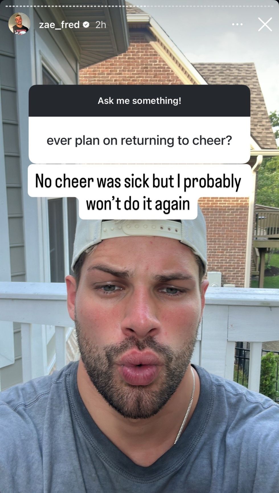 Zae Frederich answered \u200bBig Brother 27\u200b questions from fans via Instagram stories