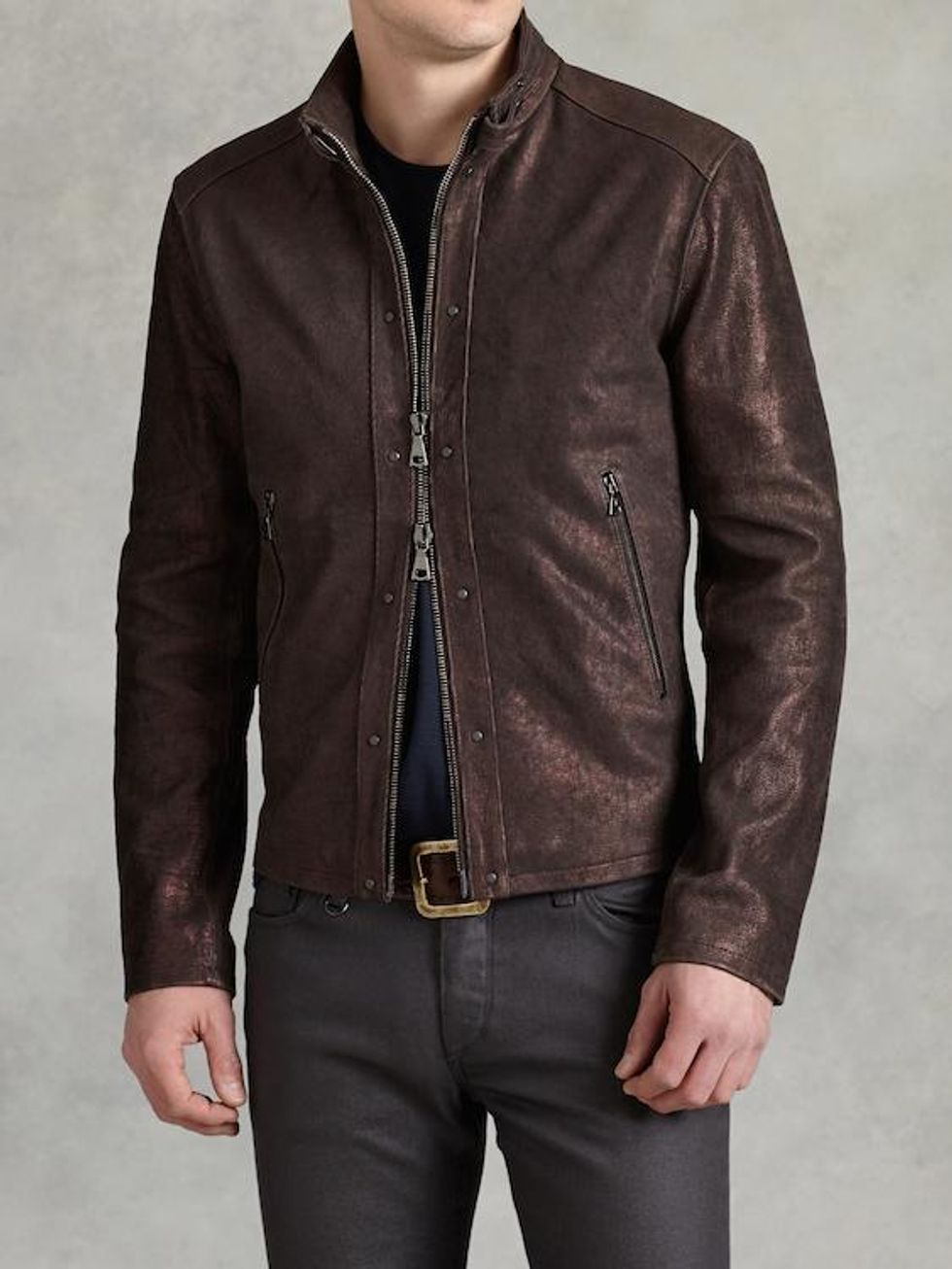 Zip Front Slim Fit Modern Jacket