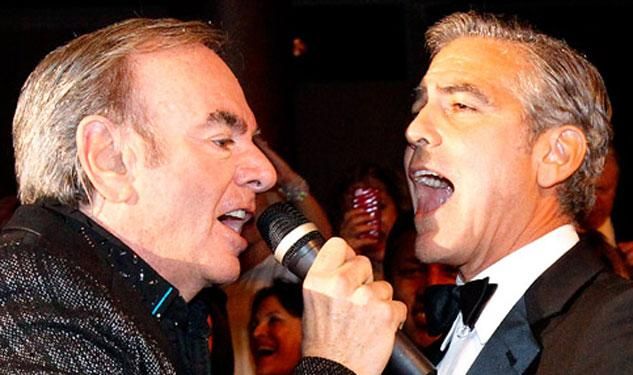 WATCH George Clooney&#039;s Duet with Neil Diamond