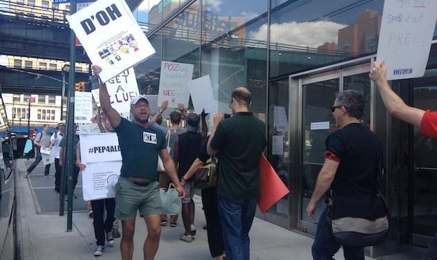 Ain't No PEP Rally: ACT UP Protests Outside NYC Department of Health
