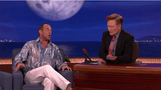 Christopher Meloni Knows You're Looking at His Butt