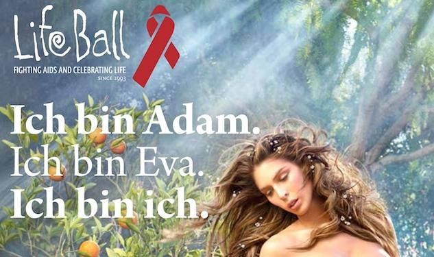 Carmen Carrera Naked On The Life Ball Poster Photographed by David LaChapelle
