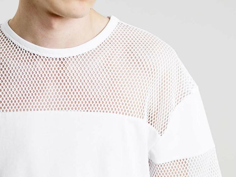 mesh t shirt white