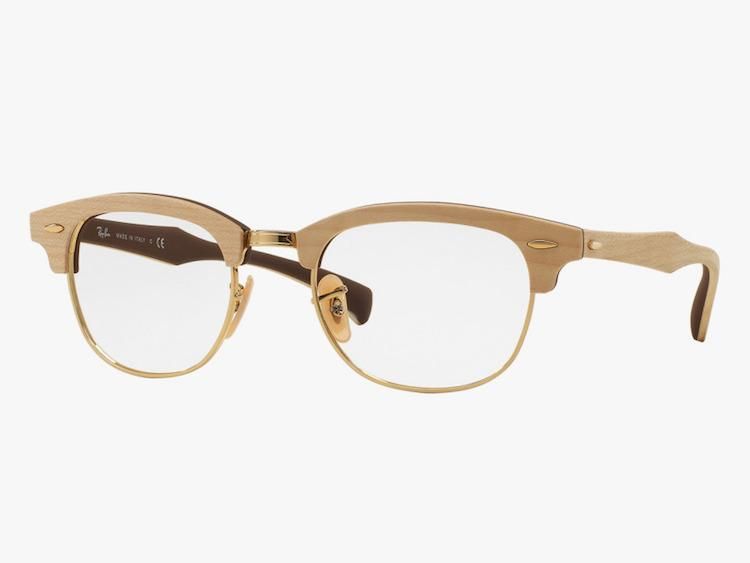 ray ban wood frame glasses