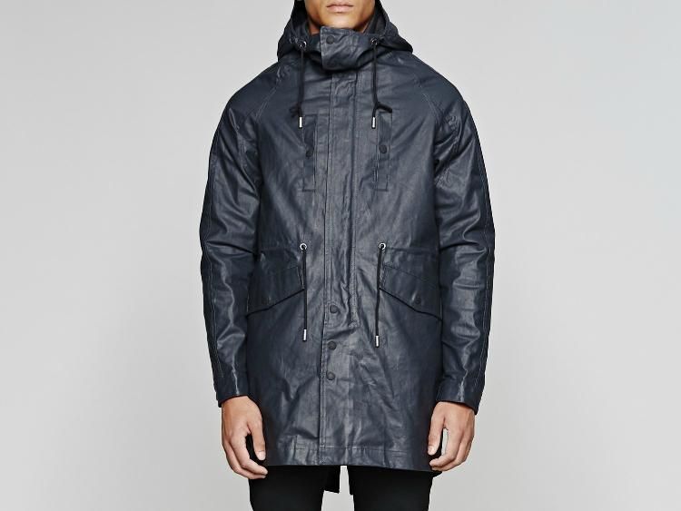 waxed fishtail parka