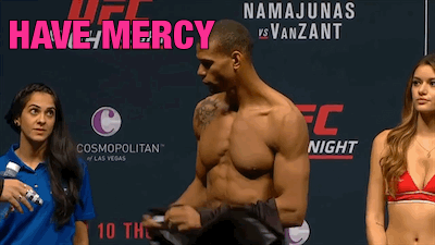 This Lady Gets It, Glues Eyeballs to Disrobing UFC Fighters