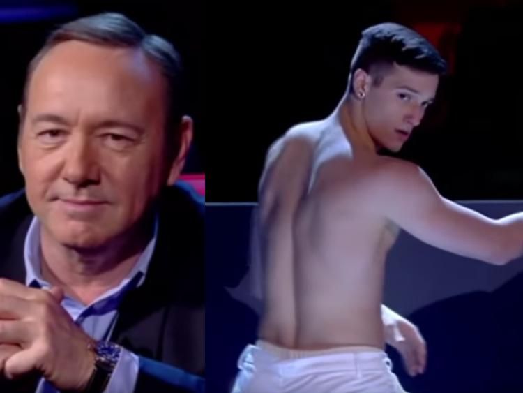 Watch: Dancers Strip for Kevin Spacey.