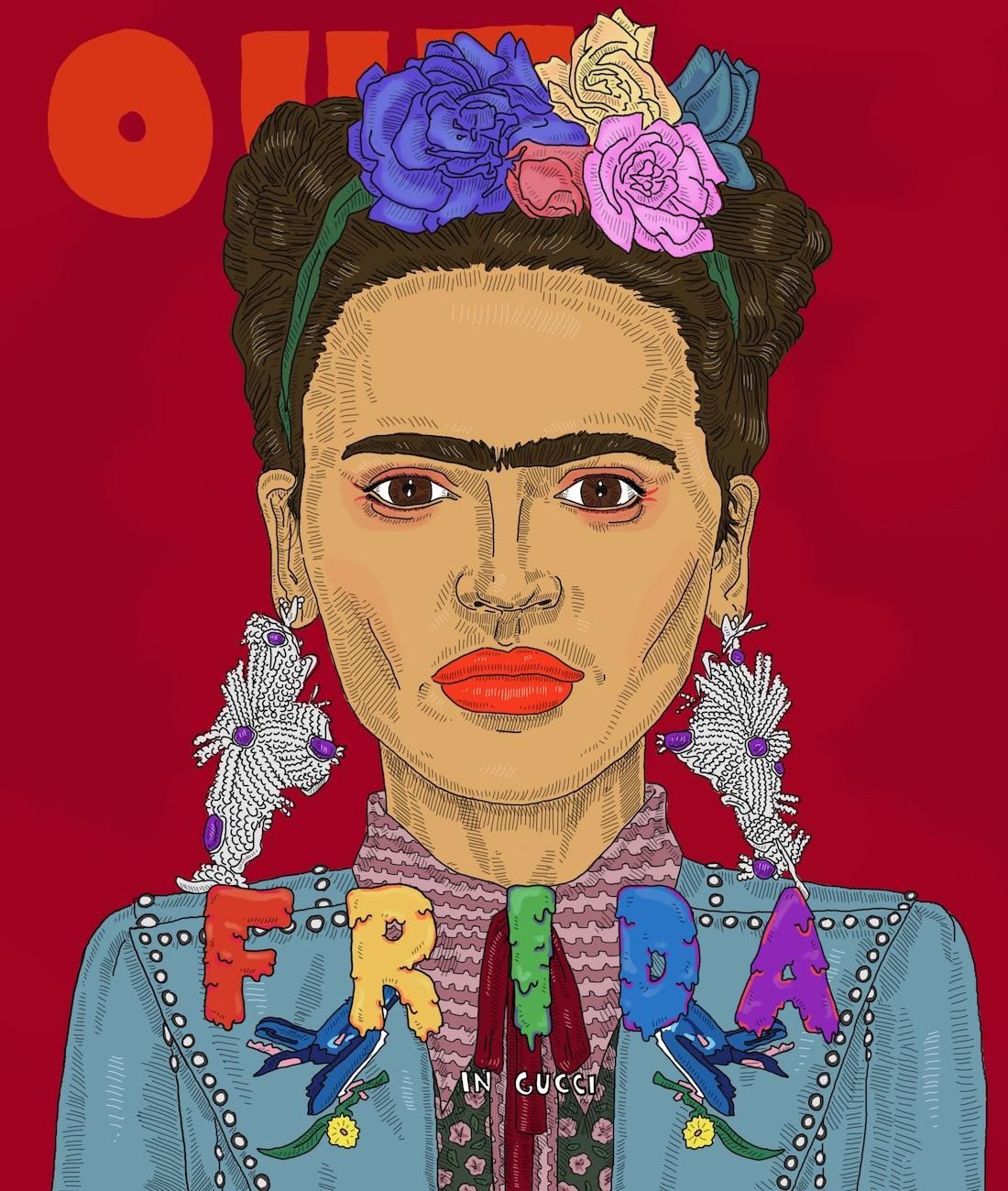 Fantasy OUT Covers: Frida Kahlo in Gucci