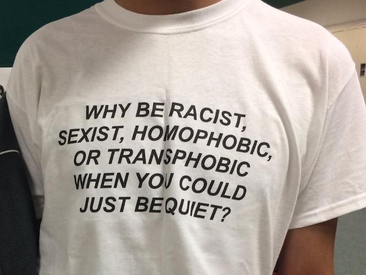 Unisex T-Shirt Why Be Racist Sexist Or Transphobic When You Could Just Be Quiet Frank Ocean Panorama Shirt Shirts For Men Women Funny T Shirts 