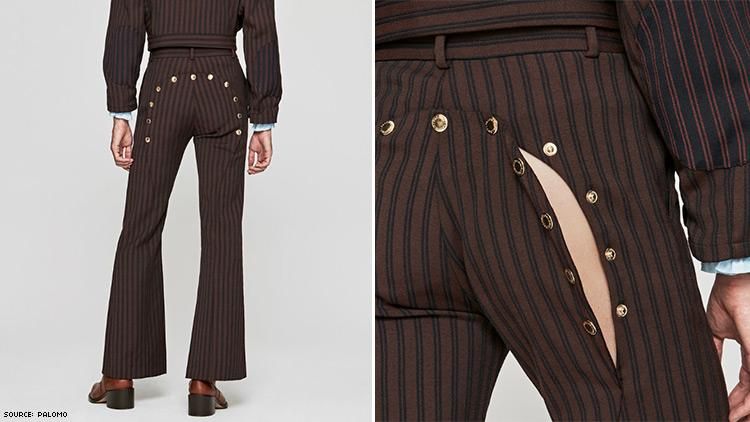 pants with butt zipper