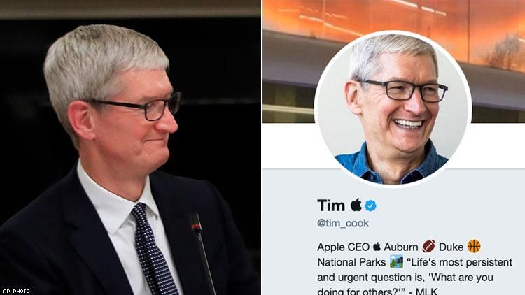 gömlek Nükleer meydan okuma  UPDATE: Tim Cook Just Changed His Twitter Handle to Tim Apple
