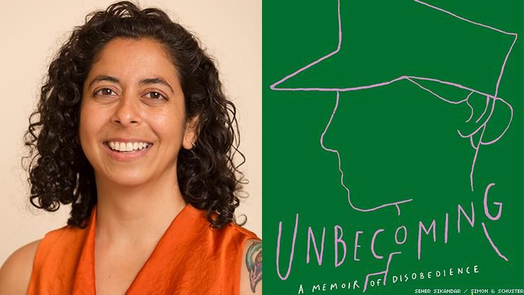 Anurhada Bhagwati, and the book cover for Unbecoming