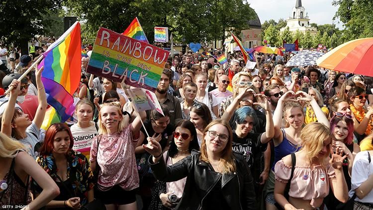 Police detain 25 in Poland after attacks on Bialystok LGBTQ+ equality march.