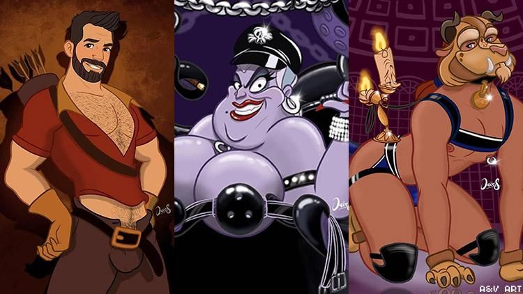 Disney characters as gay and kinky icons.