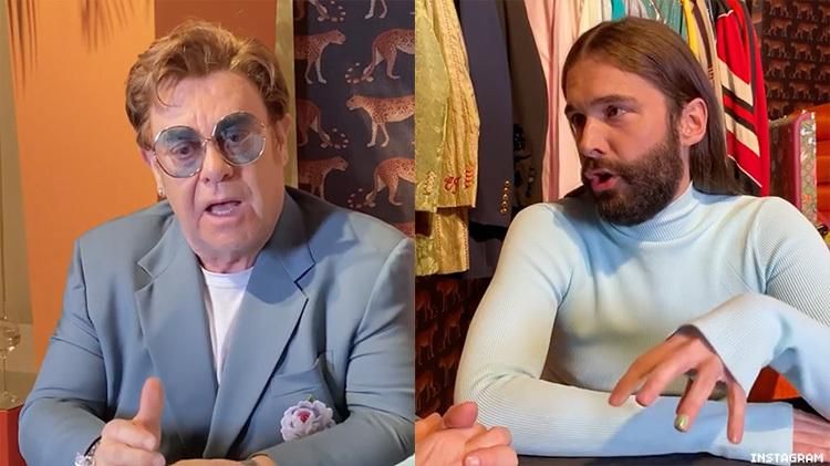 Sir Elton John and Queer Eye grooming expert Jonathan Van Ness discuss activism and the importance of supporting persons living with HIV.