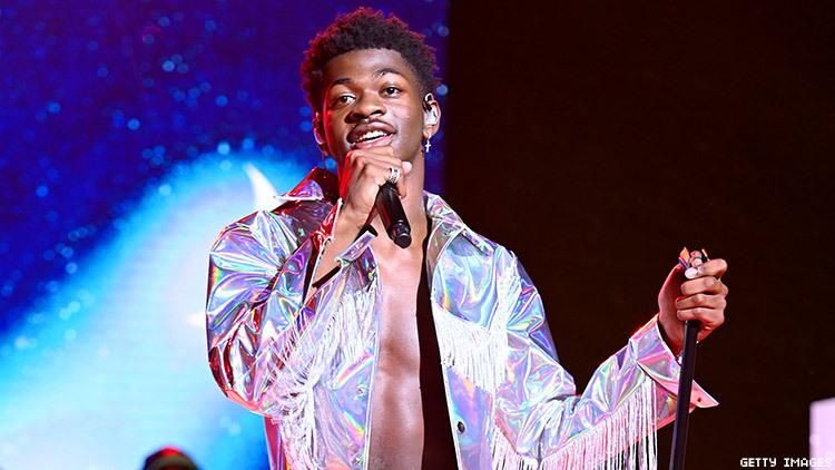 Lil Nas X on stage. 