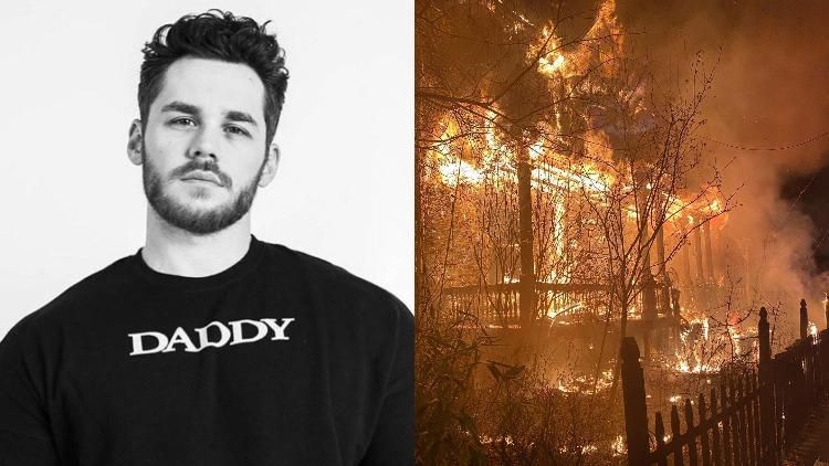 Matthew Camp's home set ablaze