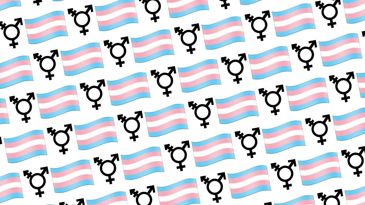 trans flag and trans symbol emojis